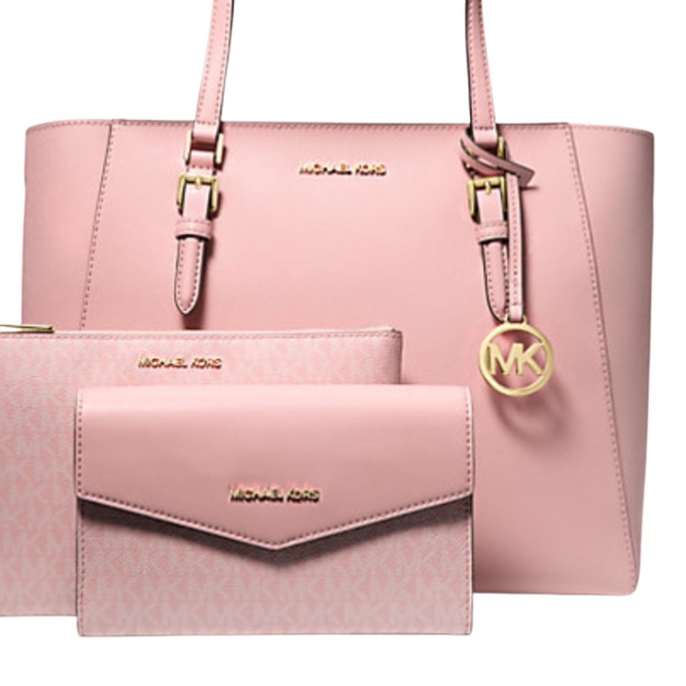 Michael Kors Blush Pink Tote and Wallet Set